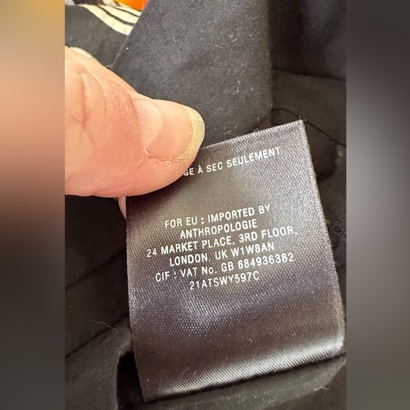 Anthropologie Maeve Black Tiered Linen Dress - Picture 5 of 15